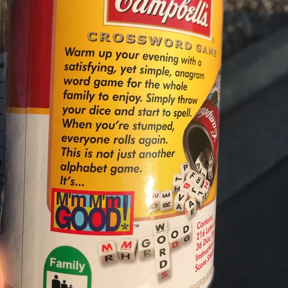 NEW Campbell's Alphabet Dice Crossword Game Sealed - Picture 5 of 11